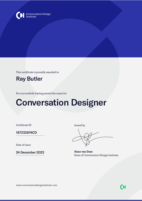 Certified Conversation Designer