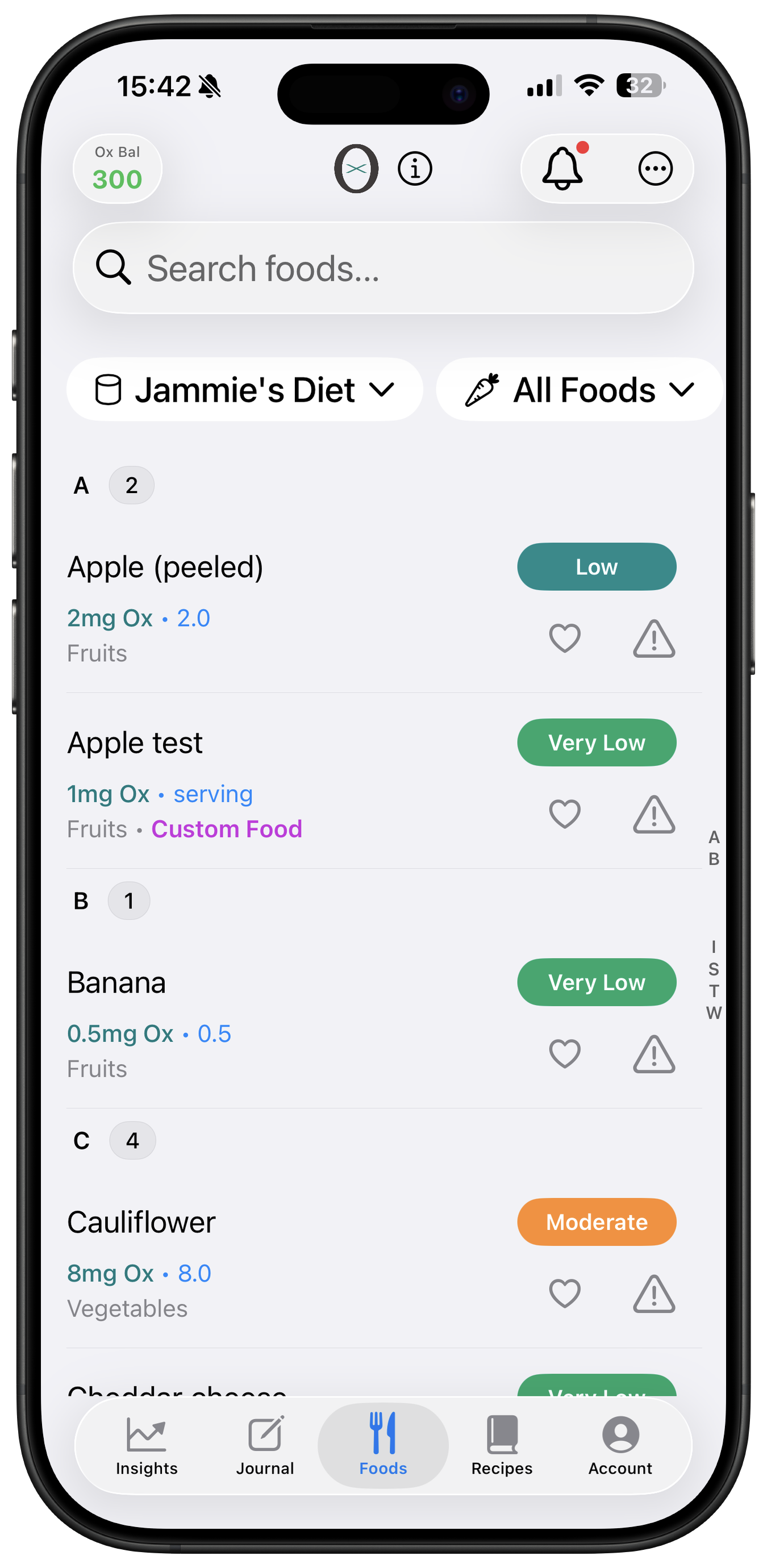 Low Ox Life Foods - Browse Harvard 2023 database with search and oxalate level filters